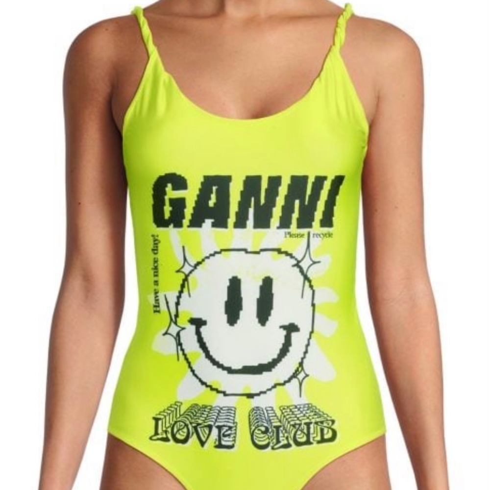 GANNI Scoopneck One-piece Bathing suit size 46